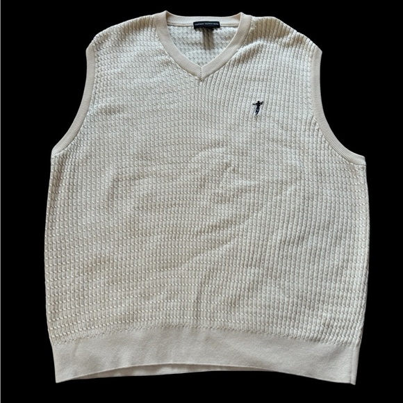 Fairway Outfitters Beige Cream Color Vest Men Size Large EUC - Picture 1 of 4